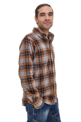 No Limits MAPF013W24 Braunes Flanell-Karohemd