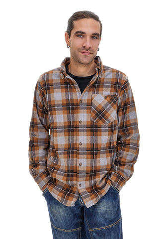 Camicia a quadri in flanella leggera melange - XACUS Camicia a quadri in flanella leggera melange - XACUS