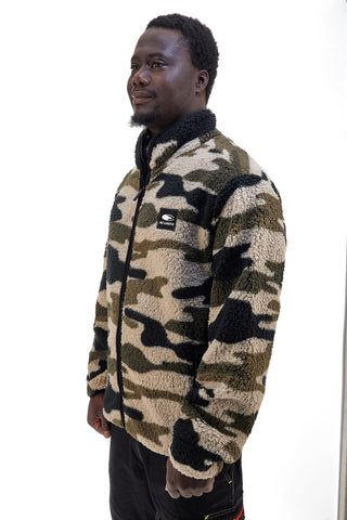 Felpa camouflage in pile sherpa con zip No Limits MAPF006W25