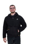Pile nero con cappuccio e zip No Limits MAPF007W25