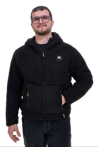 Pile nero con cappuccio e zip No Limits MAPF007W25