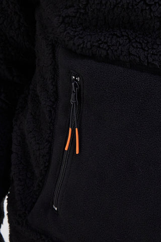 Pile nero con cappuccio e zip No Limits MAPF007W25