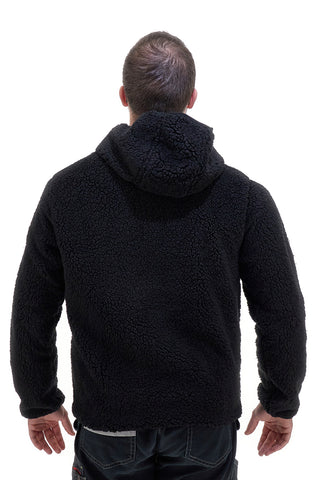 Pile nero con cappuccio e zip No Limits MAPF007W25