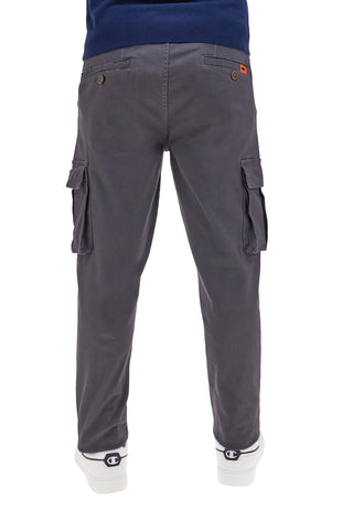 Pantaloni cargo grigi regular fit con tasconi No limits MAPW001W24