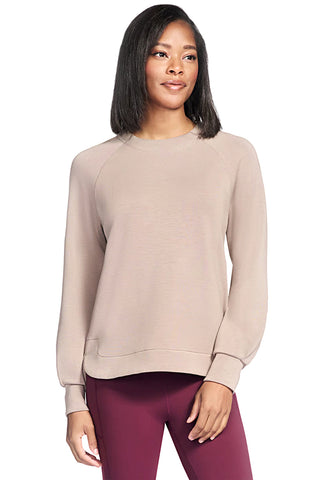 Skechers SKECHLUXE – Elevate – Sweatshirt mit Rundhalsausschnitt und Raglanärmeln in Beige