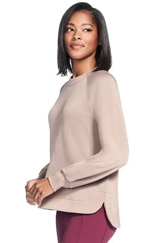 Skechers SKECHLUXE – Elevate – Sweatshirt mit Rundhalsausschnitt und Raglanärmeln in Beige