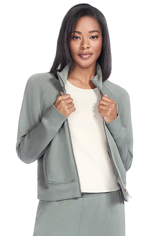 Skechers JA278 Skechluxe Elevate Reißverschlussjacke in Salbeigrün