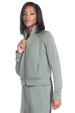 Skechers JA278 Skechluxe Elevate Reißverschlussjacke in Salbeigrün