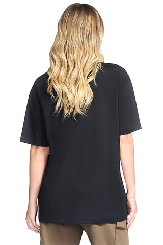 T-shirt nera in jersey con stampa metallizzata Skechers TS264