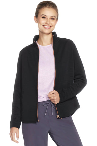 Skechers – JA78 – Schwarze Jacke mit Reißverschluss aus recyceltem Stoff