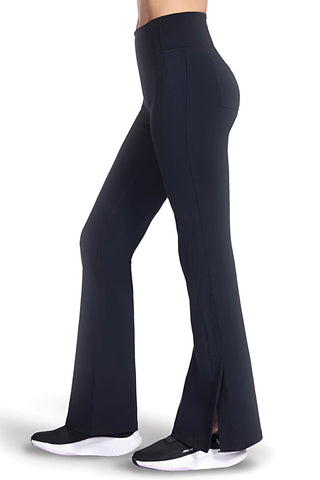 Pantaloni neri a zampa in tessuto GO FLEX™ Skechers PT216