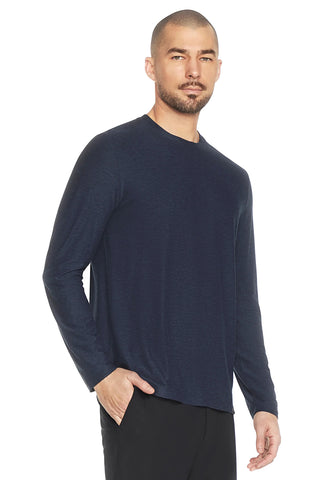 Skechers GO DRI All Day – Langarm-T-Shirt in Blau aus atmungsaktivem Stoff
