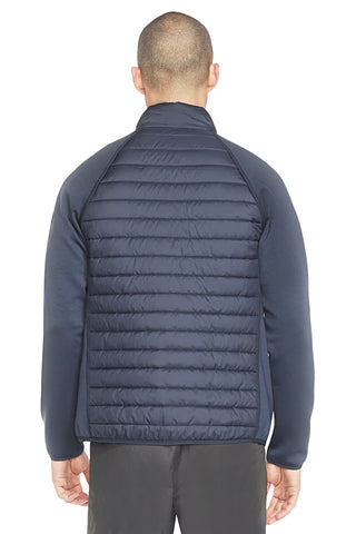 Giacca imbottita blu con maniche in maglia Skechers JA141