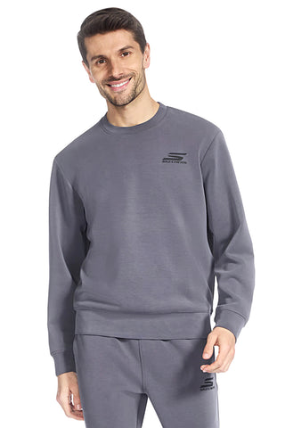 Felpa grigia con girocollo e logo stampato Skechers SKECHCLOUD Elevate Crew