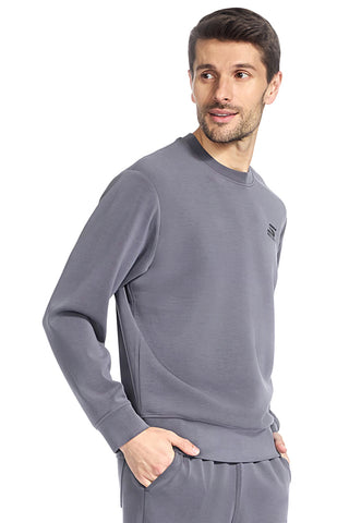 Felpa grigia con girocollo e logo stampato Skechers SKECHCLOUD Elevate Crew