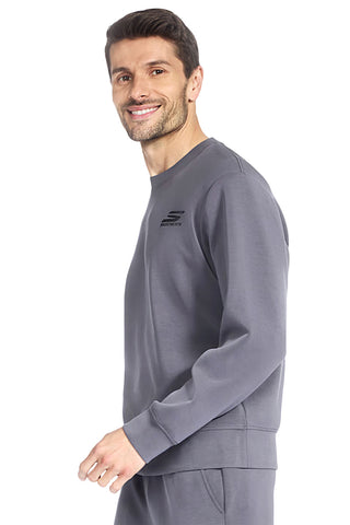 Felpa grigia con girocollo e logo stampato Skechers SKECHCLOUD Elevate Crew