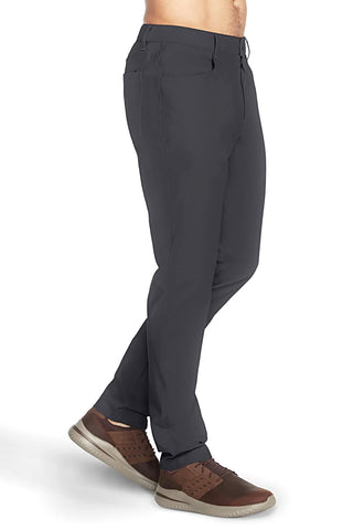 Pantaloni antracite a 5 tasche con zip Skechers PT108