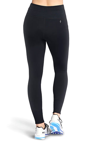 Leggings neri in tessuto go flex con vita regolabile Skechers LG74