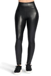 Skechers GO WALK – Lange Leggings mit hoher Taille aus schwarzem Tech-Stoff