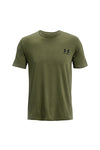 Under Armour M Sportstyle LC SS Leichtes, schnelltrocknendes grünes T-Shirt aus Baumwollmischung