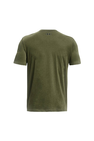 Under Armour M Sportstyle LC SS Leichtes, schnelltrocknendes grünes T-Shirt aus Baumwollmischung