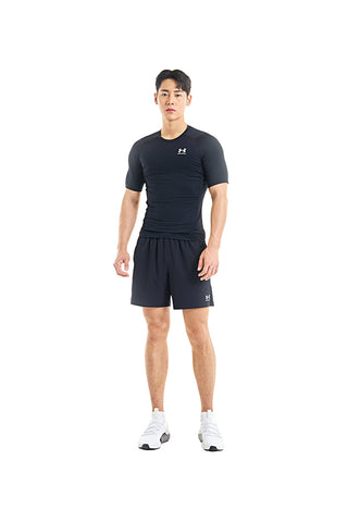 T-shirt tecnica nera traspirante con maniche corte Under Armour UA HEATGEAR ARMOUR COMP SS da Uomo | Pittarello