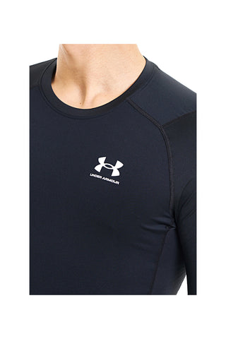 T-shirt tecnica nera traspirante con maniche corte Under Armour UA HEATGEAR ARMOUR COMP SS da Uomo | Pittarello