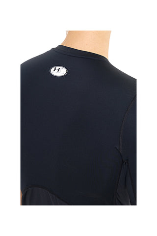 T-shirt tecnica nera traspirante con maniche corte Under Armour UA HEATGEAR ARMOUR COMP SS da Uomo | Pittarello