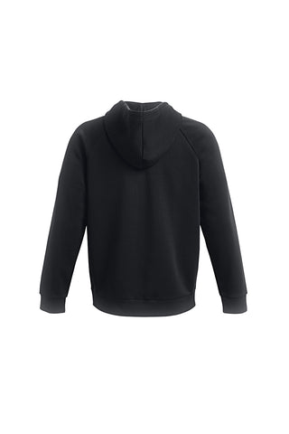 Under Armour RIVAL FLEECE FZ HOODIE Schwarzer Fleece-Hoodie mit durchgehendem Reißverschluss