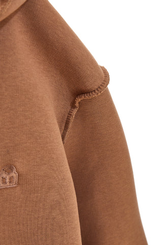 Felpa con cappuccio marrone interno felpato Boardman 100