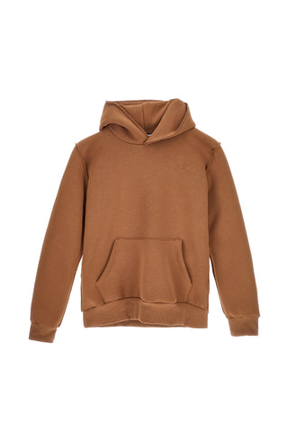 Felpa con cappuccio marrone interno felpato Boardman 100