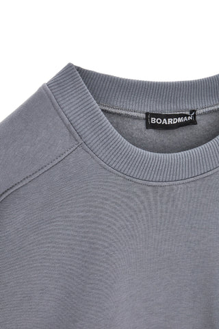 Felpa girocollo grigio interno felpato Boardman 600