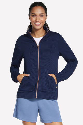 Giacca blu con zip Skechers GO WALK Everywhere Jacket
