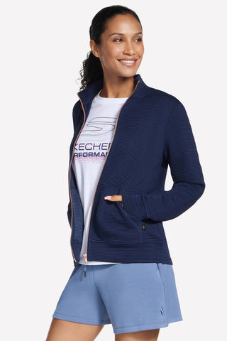 Blaue Jacke mit Reißverschluss Skechers GO WALK Everywhere Jacket
