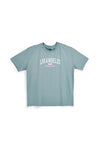 Grünes Oversized-T-Shirt mit Los Angeles Skechers Destination Short Sleeve Tee Druck