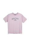 Mauve T-Shirt in Übergröße mit Los Angeles Skechers Destination Short Sleeve Tee Druck