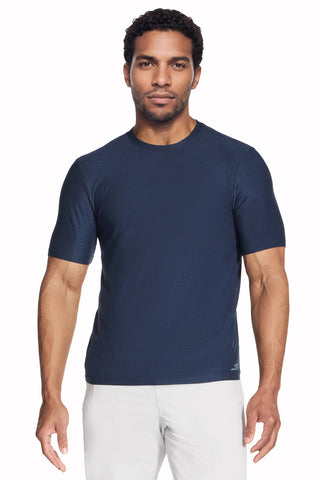 T-shirt blu girocollo traspirante Skechers GO DRI All Day Tee