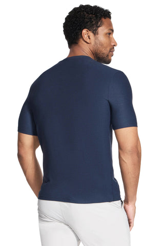 Blaues atmungsaktives T-Shirt mit Rundhalsausschnitt Skechers GO DRI All Day Tee