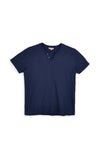 Blaues T-Shirt mit Knöpfen Sevenoaks NBY1343