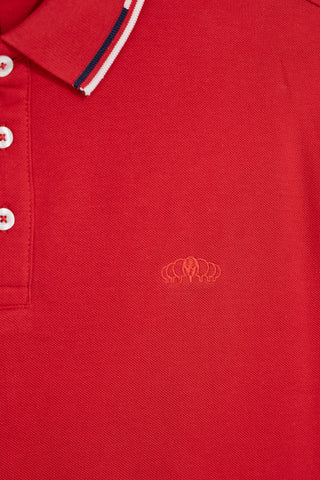Polo rosso collo con bottoni Sevenoaks NBY6116