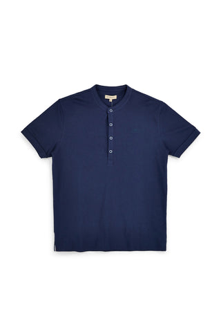 Sevenoaks NBY1443 blau Rundhalsausschnitt Knopf-T-Shirt