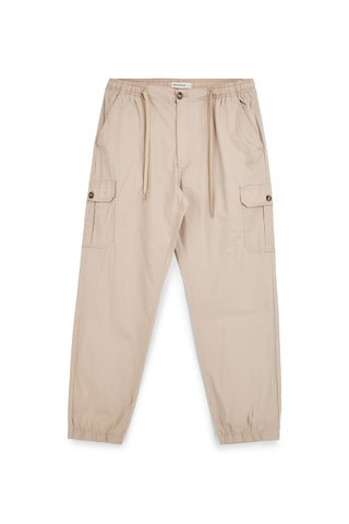 Pantaloni beige con tasche cargo e coulisse Sevenoaks NBY006