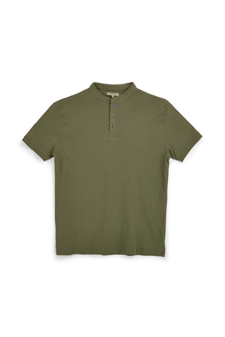 T-shirt verde collo coreano con bottoni Pittarello Tierra NBY3032