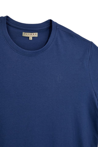 T-shirt blu girocollo manica corta Pittarello Tierra NBY703