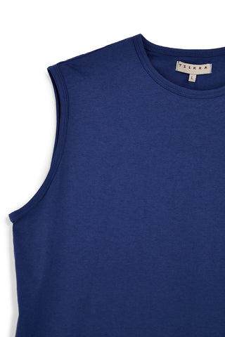Einfarbiges blaues Tank-Top Pittarello Tierra NBY506