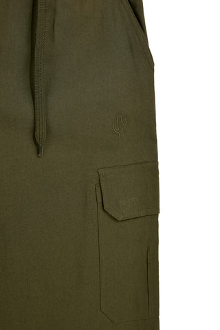 Cargo-Hose aus Baumwolle in Militärgrün Pittarello tierra NBY7070
