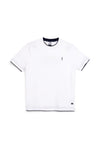 T-shirt bianca con profili a contrasto in cotone Us golf TS1053