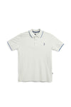 Graues Poloshirt mit kontrastierenden Paspeln und gesticktem Logo Us golf PO2002