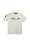 T-shirt Grigia con stampa frontale e patch sulla manica Us golf TS2607