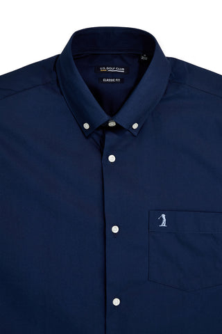 Blau gestreiftes Hemd mit Tasche Us golf CA2602